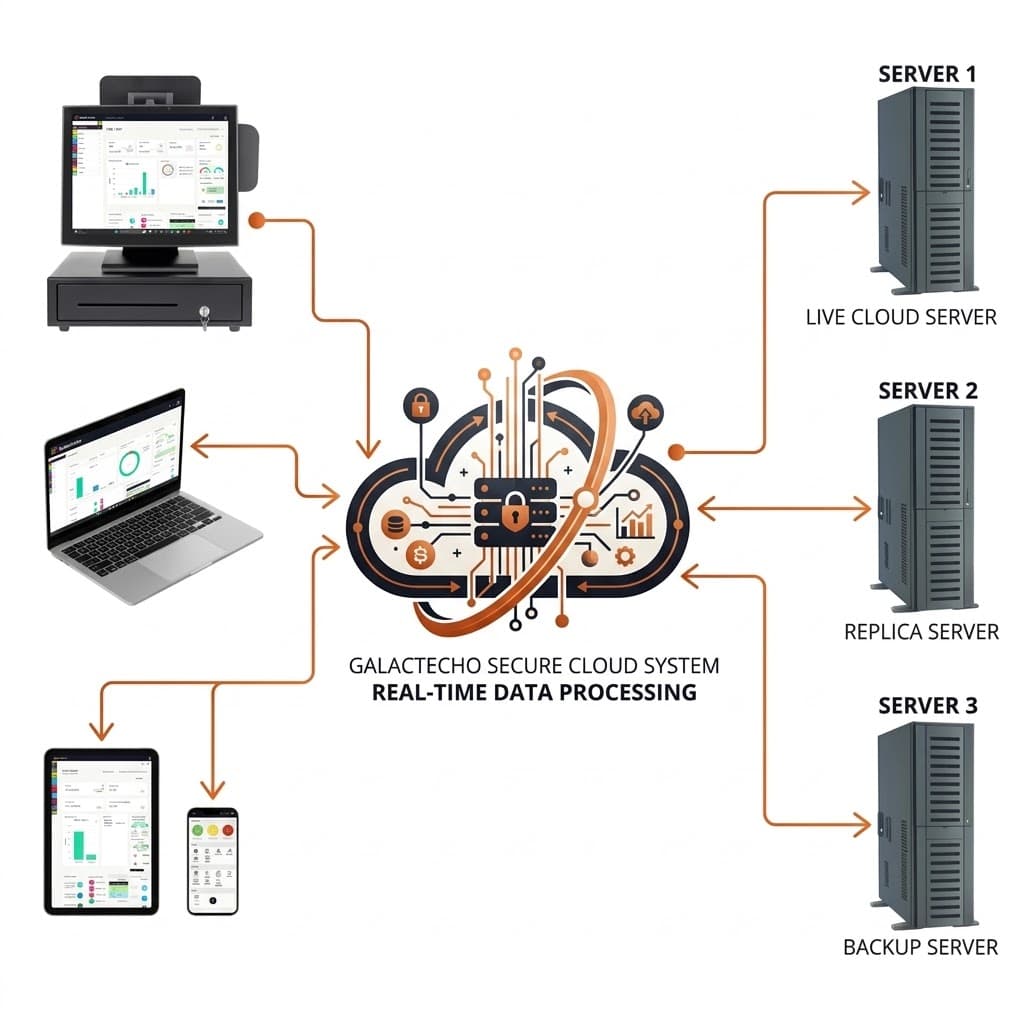 Secure Cloud Server Architecture of Galactecho